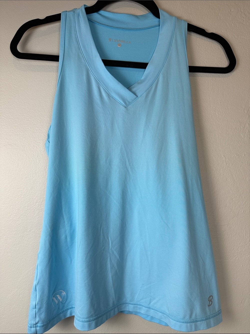 Sofibella UV Colors Activewear Racerback Tank Top Light Blue